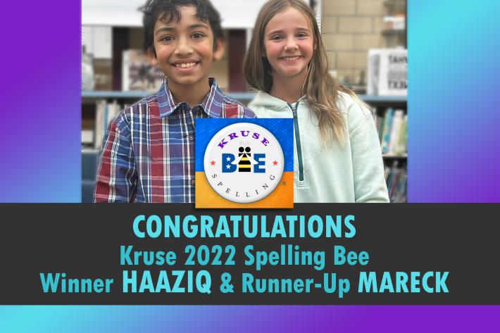 Kruse Spelling Bee Winners 2022