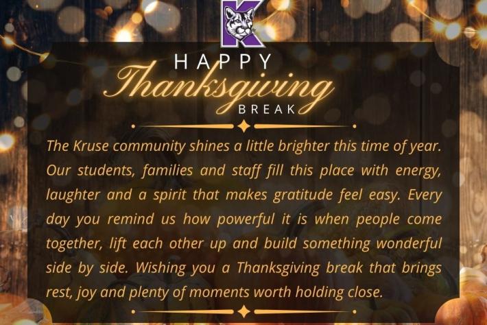 Happy Thanksgiving Break!